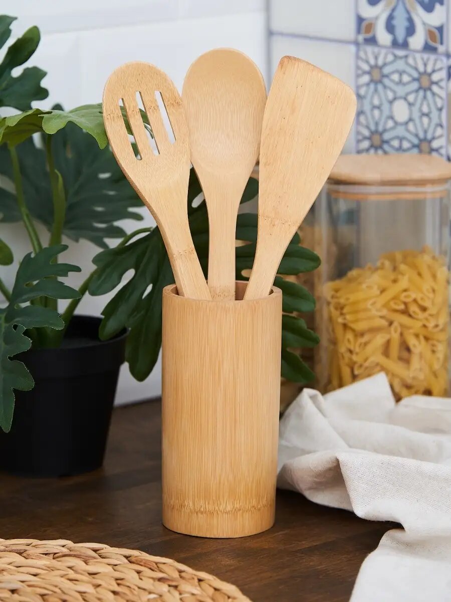 Набор кухонных лопаток, бамбук