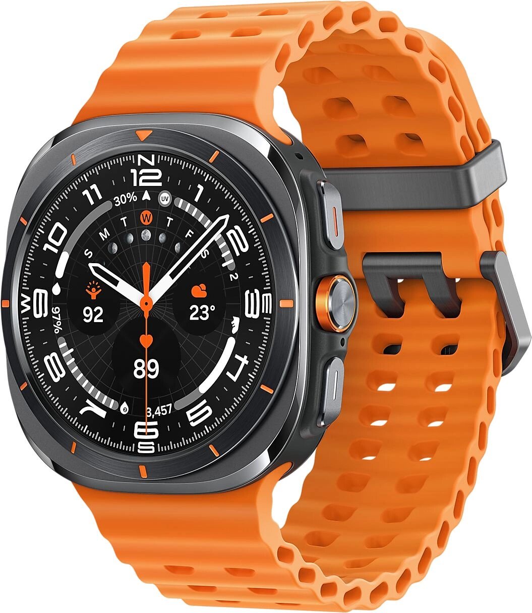 Смарт-часы Samsung Galaxy Watch Ultra LTE 47мм 1.5" AMOLED корп. черный рем. оранжевый (SM-L705FDAACAU)