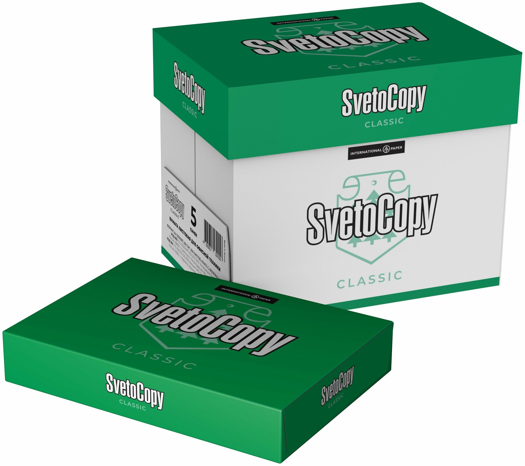 Бумага SvetoCopy A4 Classic 80 г/м², 5 пачек, 500 л, белая