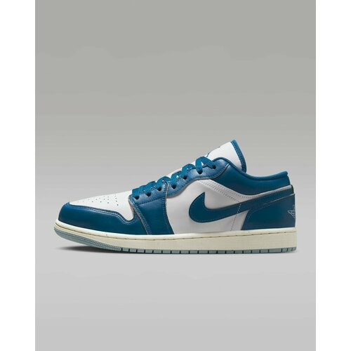 фото Кроссовки nike air jordan 1 low, полнота b (us)/ на среднюю стопу, размер 42,5 eu / 27 cm, морская волна