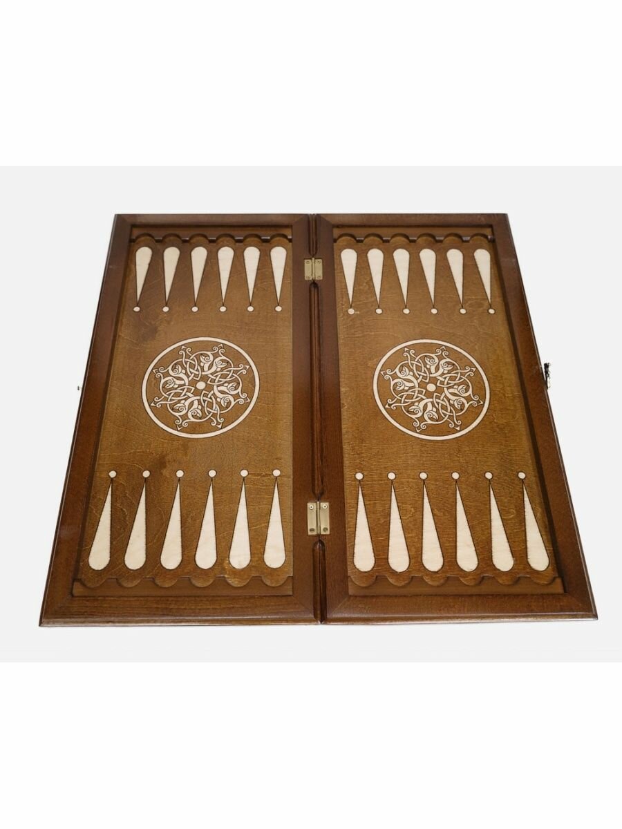 Нарды "Handle Brand Узор 2", фанера, лакированные, подарочные — фото 1