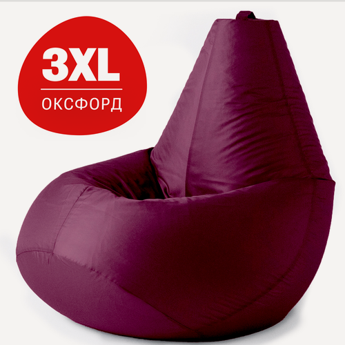 Изображение товара Кресло мешок Bean Joy, пуфик мешок, бескаркасное кресло, размер 3XL, оксфорд, бордовый