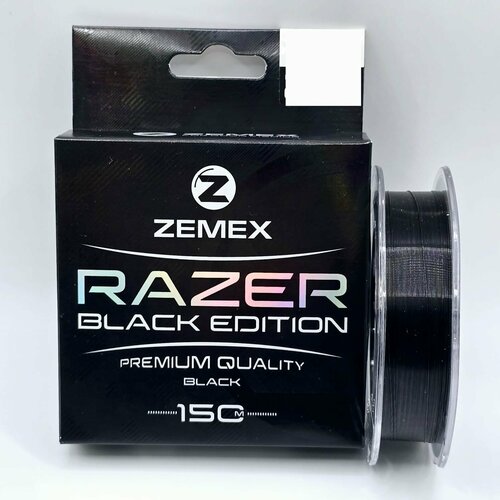 Монофильная леска Zemex Razer Black Edition 150m black - d 0.203 mm, 4.1 kg