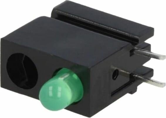 Светодиод MENTOR 1801.8031 LED in housing green 3mm No.of diodes 1 20mA 40 град. 10?20mcd 1 шт