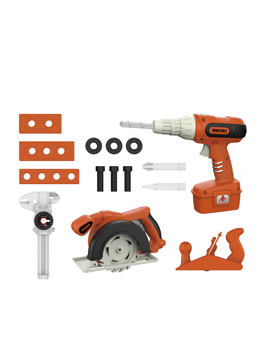 Детский набор инструментов "Маленький мастер" с дрелью и пилой — фото 1