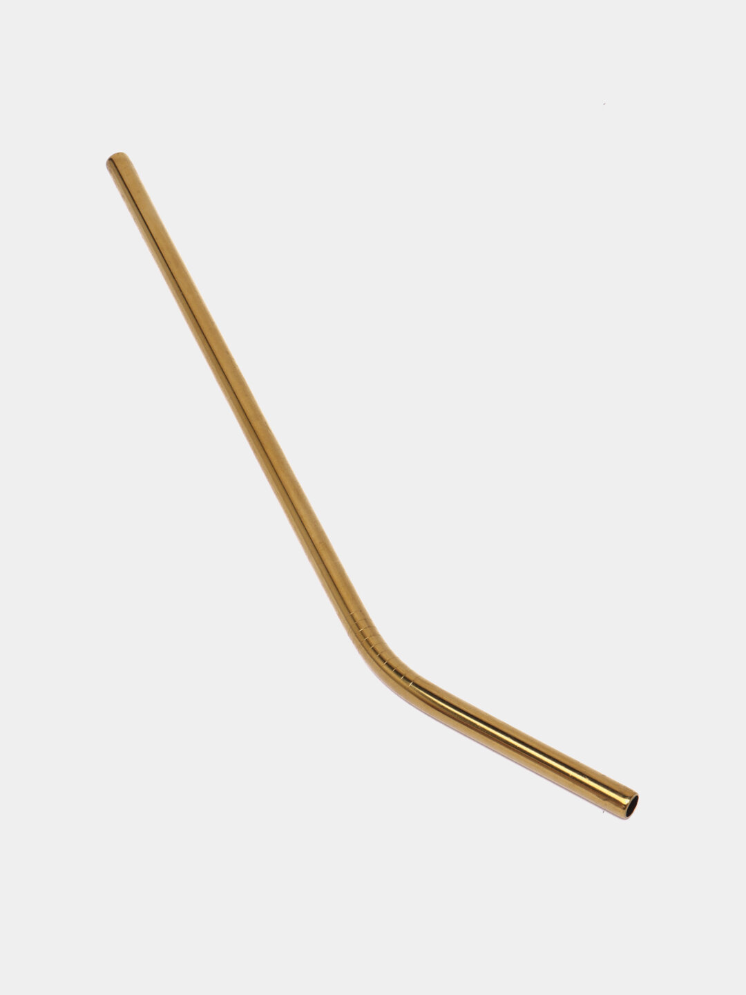 Металлическая трубочка для напитков, изогнутая, многоразовая, золотая