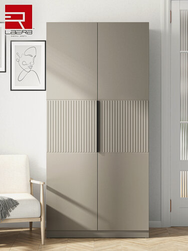 Изображение товара LAERA Шкаф распашной для одежды с полками 90х52х210 см тейлор глиняно-серый