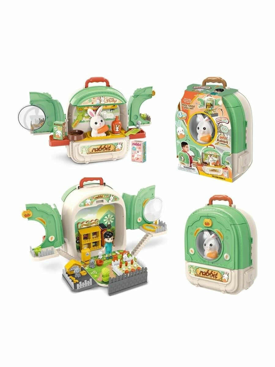 Набор питомец, Зайчик в рюкзаке — фото 1