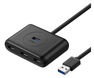 Хаб UGREEN CR113 (20291) USB 3.0 Hub. Длина 1 м. Цвет: черный