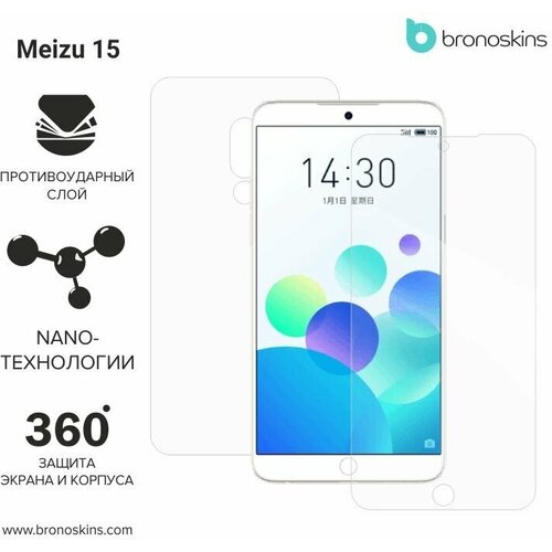 Защитная пленка для экрана и корпуса Meizu 15 (Матовая, Защита экрана FullScreen)