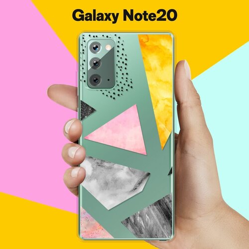 Силиконовый чехол Мраморные треугольники на Samsung Galaxy Note 20