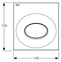 Кнопка смыва MEPA Drop part 2 421122 матовый хром