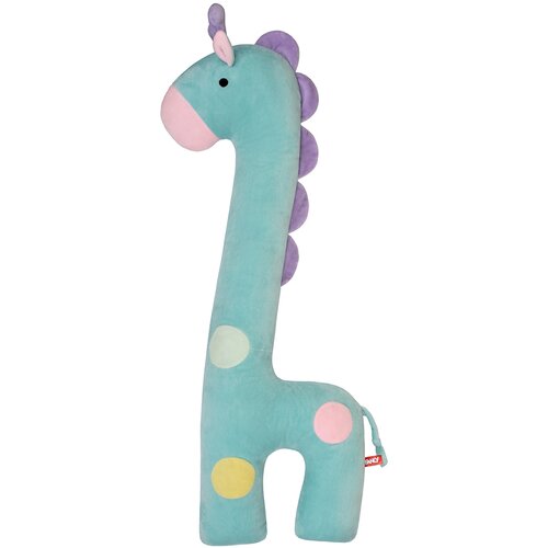 фото Мягкая игрушка подушка обнимашка для сна fancy жираф раффи, 90 см, фиолетовый/голубой/розовый/желтый