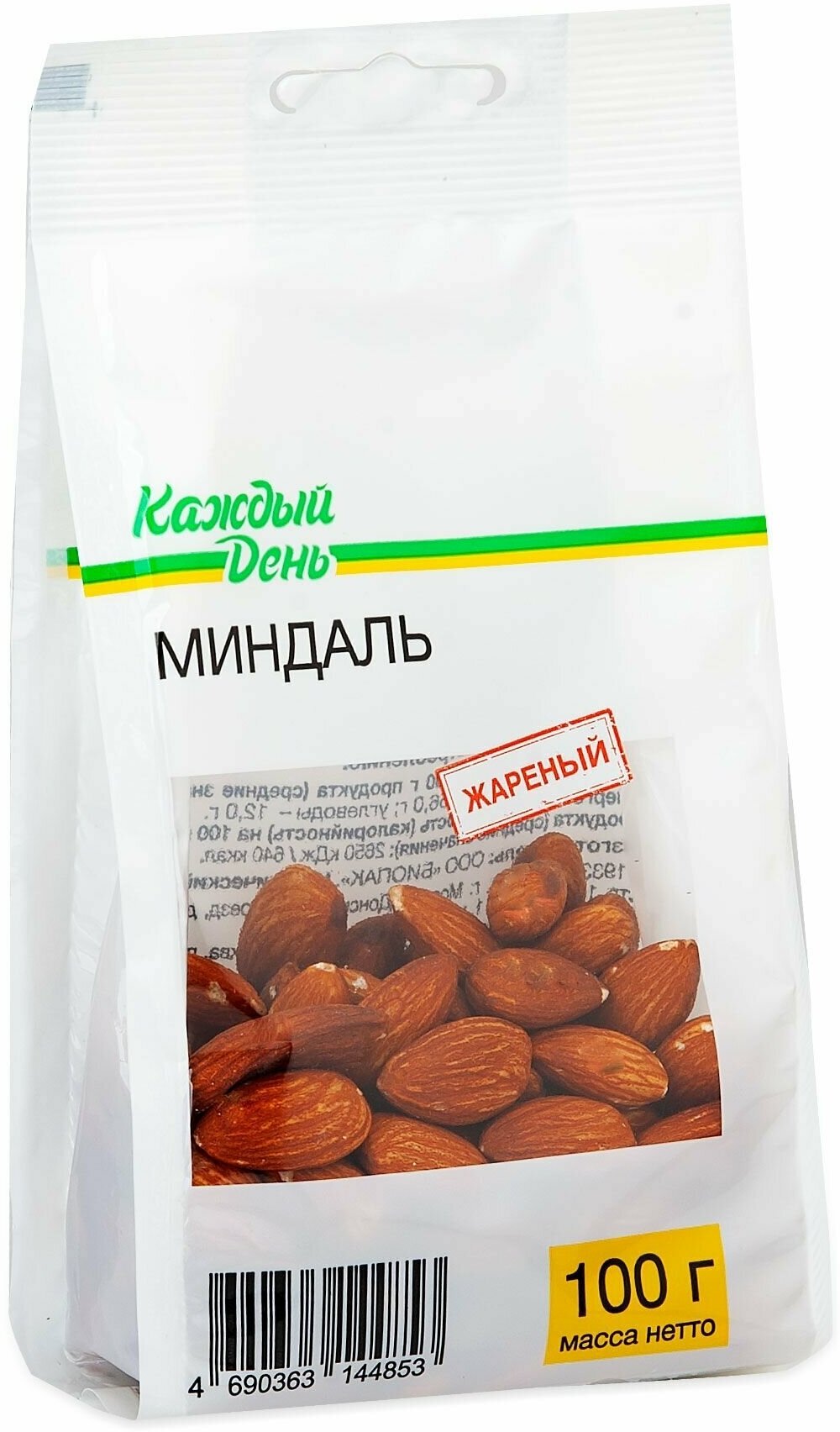 Миндаль Каждый День жареный, 100 г, 6 шт