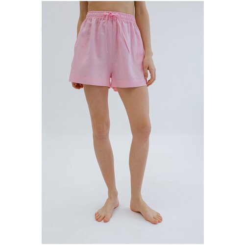 Шорты MY NUDE NYMPH, пояс на резинке, карманы, размер S, розовый