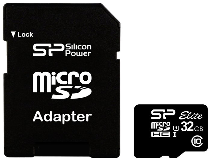 Карта памяти Silicon Power ELITE microSDHC UHS Class 1 Class 10 + SD adapter