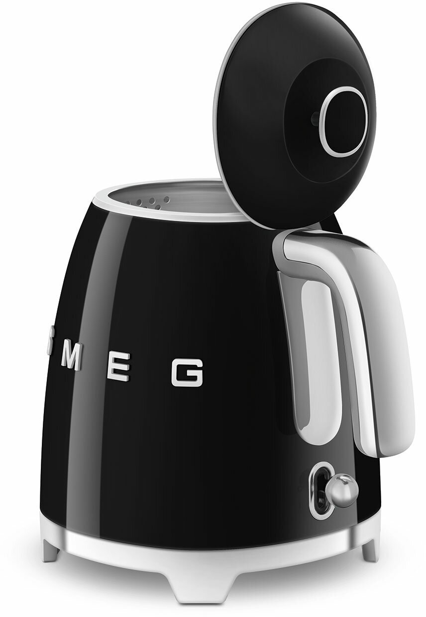 Чайник Smeg KLF05BLEU, нержавеющая сталь, 0.8л, мощность 1400Вт, черный — фото 1