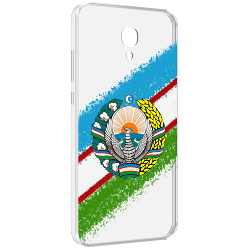 Чехол MyPads Герб флаг Узбекистана для Meizu M6 (M711Q) задняя-панель-накладка-бампер