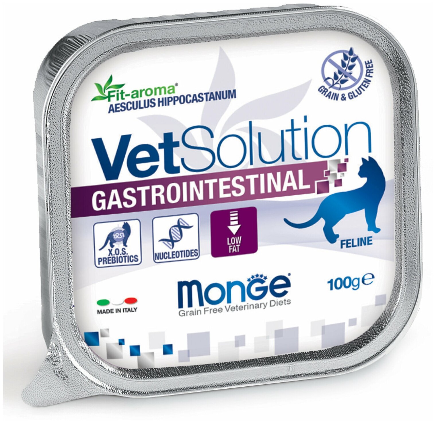 Влажный корм для кошек Monge VetSolution Gastrointestinal, при проблемах с ЖКТ, беззерновой 12 шт. х 100 г - фотография № 6