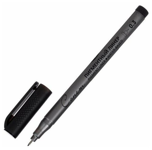 Ручка капиллярная для черчения линер 0.3 мм, чёрный, 2341646