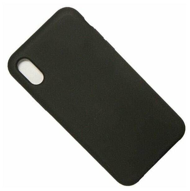 Чехол для iPhone X, iPhone Xs силиконовый Soft Touch <черный> (премиум)