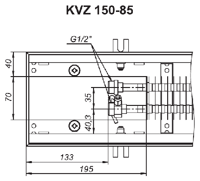 Внутрипольный мощный конвектор TECHNO KVZ 150-85-1600 с естественной конвекцией, без решетки - фотография № 5