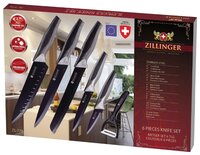 Набор Zillinger 5 ножей с овощечисткой ZL-778 черный/серый