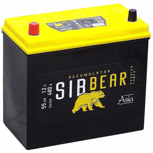 Аккумулятор автомобильный SIBBEAR ASIA 65B24R 55 А*ч п. п 238х125х225 Прямая полярность