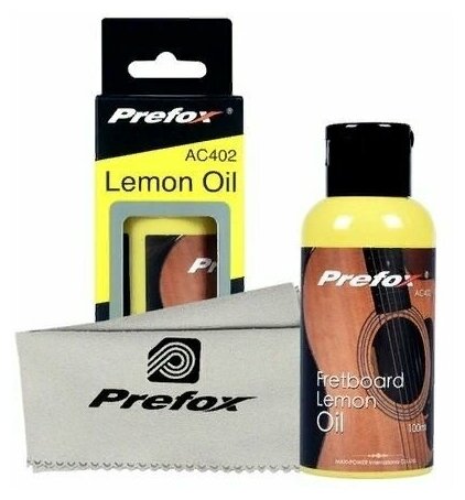 Комплект лимонное масло для грифа 100ml плюс салфетка Prefox AC402