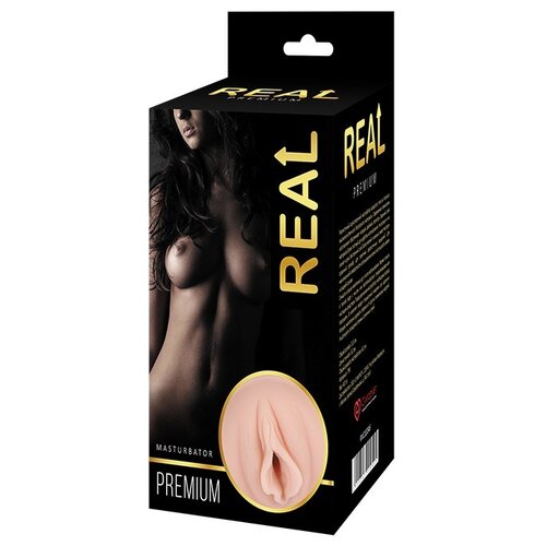 Реалистичный односторонний мастурбатор Real Women Dual Layer с двойной структурой 15,5х8,2 см