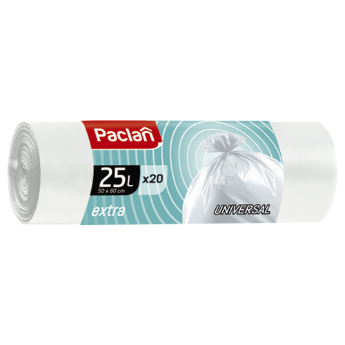 Мешки для мусора Paclan Extra 25 л, 20 шт., белый
