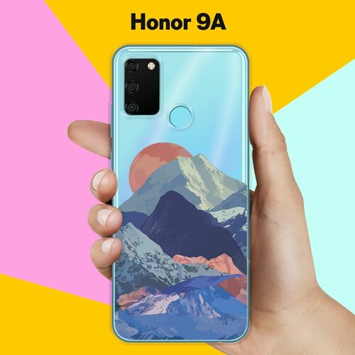 Силиконовый чехол Горы на Honor 9A силиконовый чехол на honor 9a фиолетовые цветы для хонор 9а