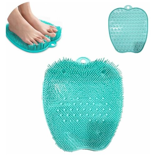 Коврик массажный для ступней форма яблока Коврик для комнаты и ванной для массажа ног густой резиновый ворс 3 вида ворса 620₽