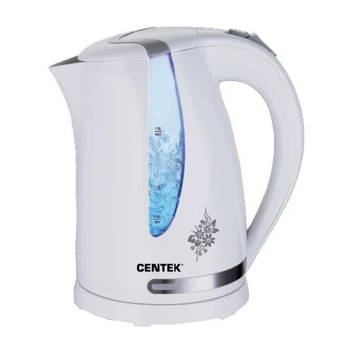 Чайник CENTEK CT-0040, белый с рисунком чайник centek ct 0040 white