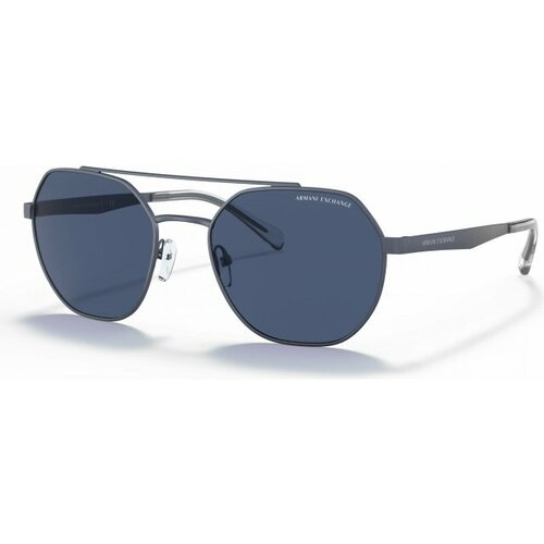 Солнцезащитные очки Armani Exchange, авиаторы, оправа: металл, с защитой от УФ, для мужчин, синий