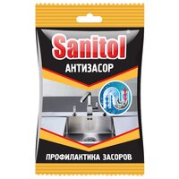Sanitol средство для чистки труб Антизасор в гранулах, 0.09 кг