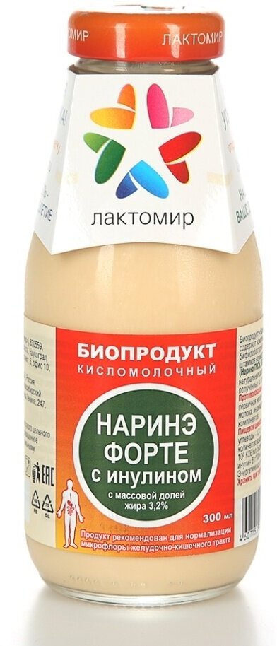Кисломолочный продукт Лактомир Наринэ-Фортэ 3,2% с инулином