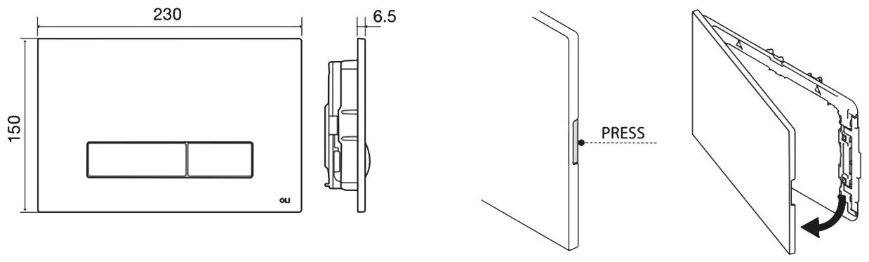 Кнопка смыва Oli Narrow OLIpure 148301 - фотография № 3