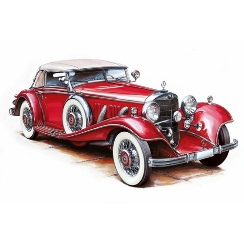 Фотообои виниловые тисненые на флизелиновой основе DeliceDecor Автомобиль красный И 135 400х270см