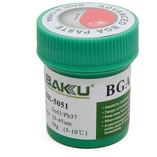 Паста паяльная BAKU BK-5051 паста паяльная baku bk 050g 50 гр