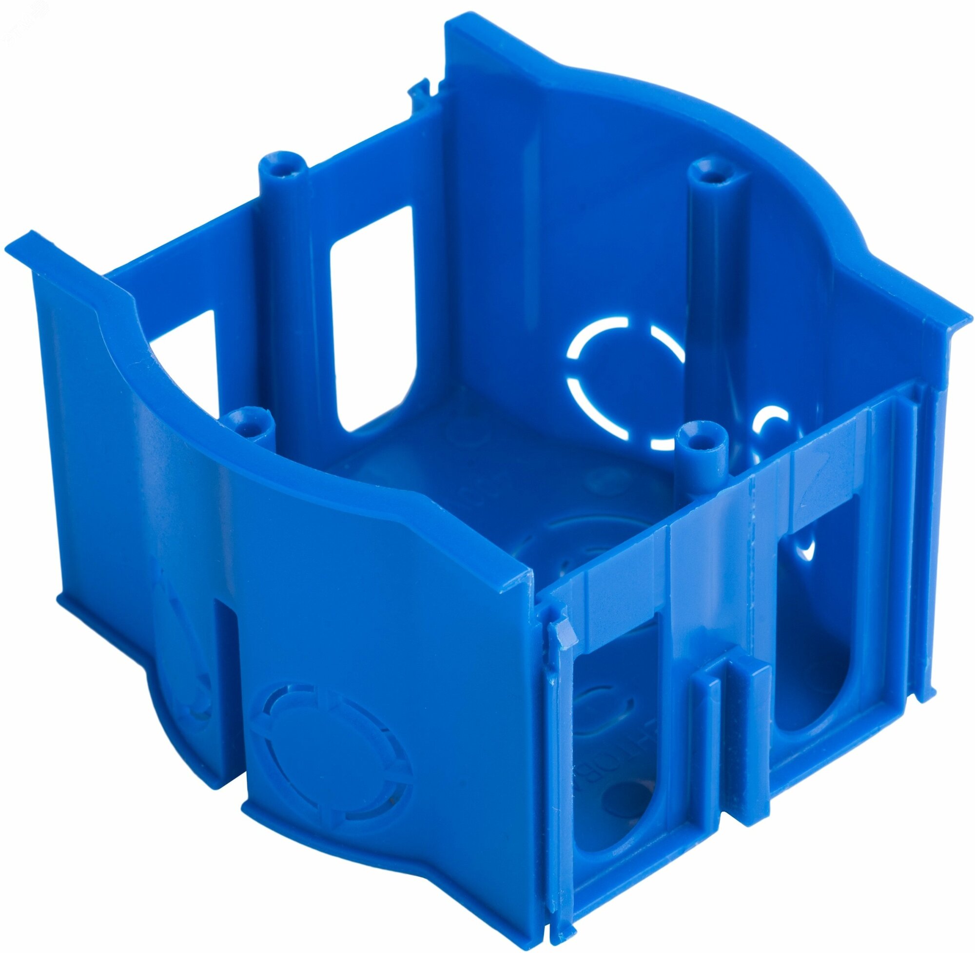 фото Коробка установочная сборная проходная КМТ-010-4007 для твердых стен (71х45) с саморезами розн стикер EKF