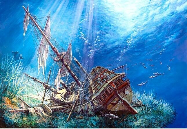 Пазл Castorland 2000 деталей: Затонувший корабль — фото 1