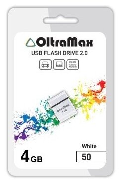 Флешка OltraMax 50 4GB White
