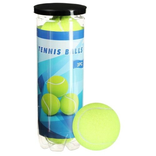 Набор мячей для большого тенниса «Тренер», 3 шт, "Hidde", цвет жёлтый, материал фетр