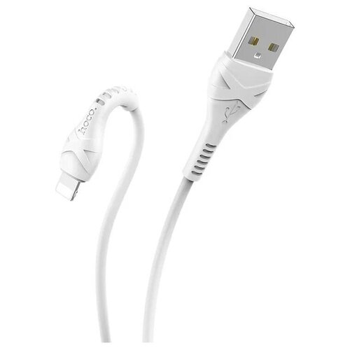 кабель usb hoco x37 cool usb lightning 2 4а 1м белый Кабель USB HOCO X37 Cool, USB - Lightning, 2.4А, 1м, белый