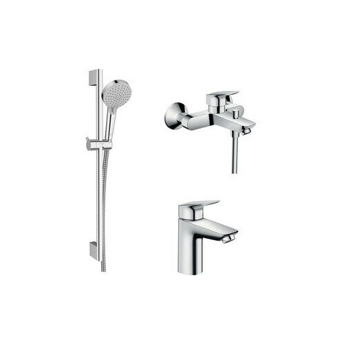 Комплект смесителей Hansgrohe Logis с душевым гарнитуром (71400000, 71107000, 26275000)