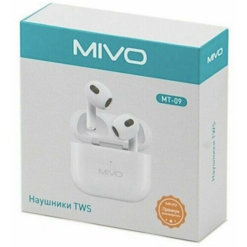 Беспроводные наушники MIVO MT-09 Bluetooth 51 с микрофоном и сенсорным управлением 137000₽