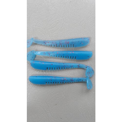 Силиконовая приманка Аваруна (Easy Shad) 89мм (6шт) Голубой (Blue).