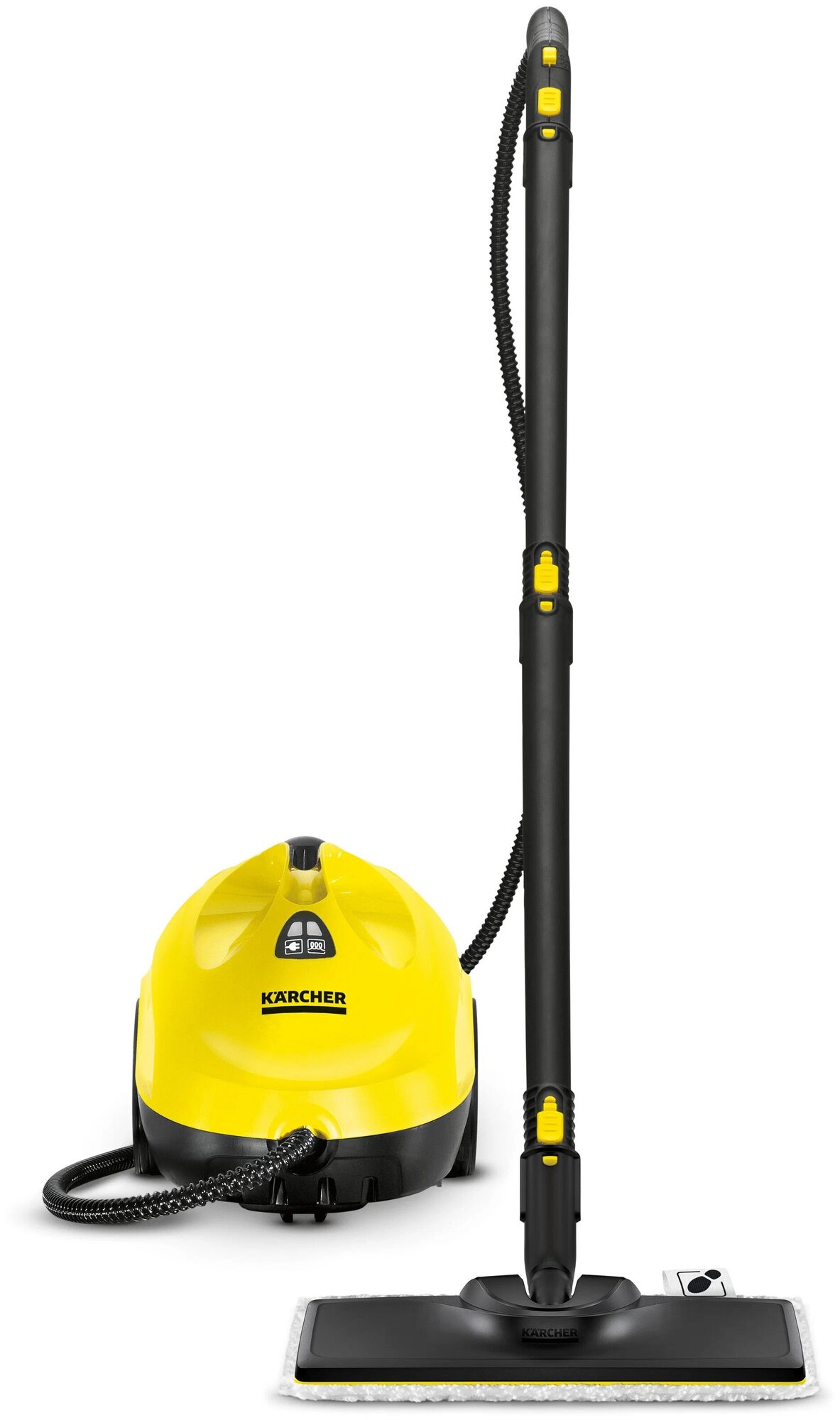 Пароочиститель Karcher SC 2 EasyFix + аксессуары VELER: 2 салфетки для пола, 2 обтяжки для ручной насадки, 4 щёточки, насадка для мойки окон - фотография № 3