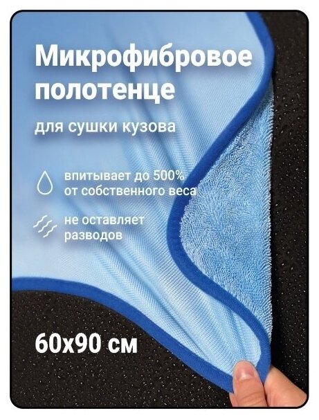 Микрофибра, полотенце для сушки автомобиля CD "Cosmic Dry"